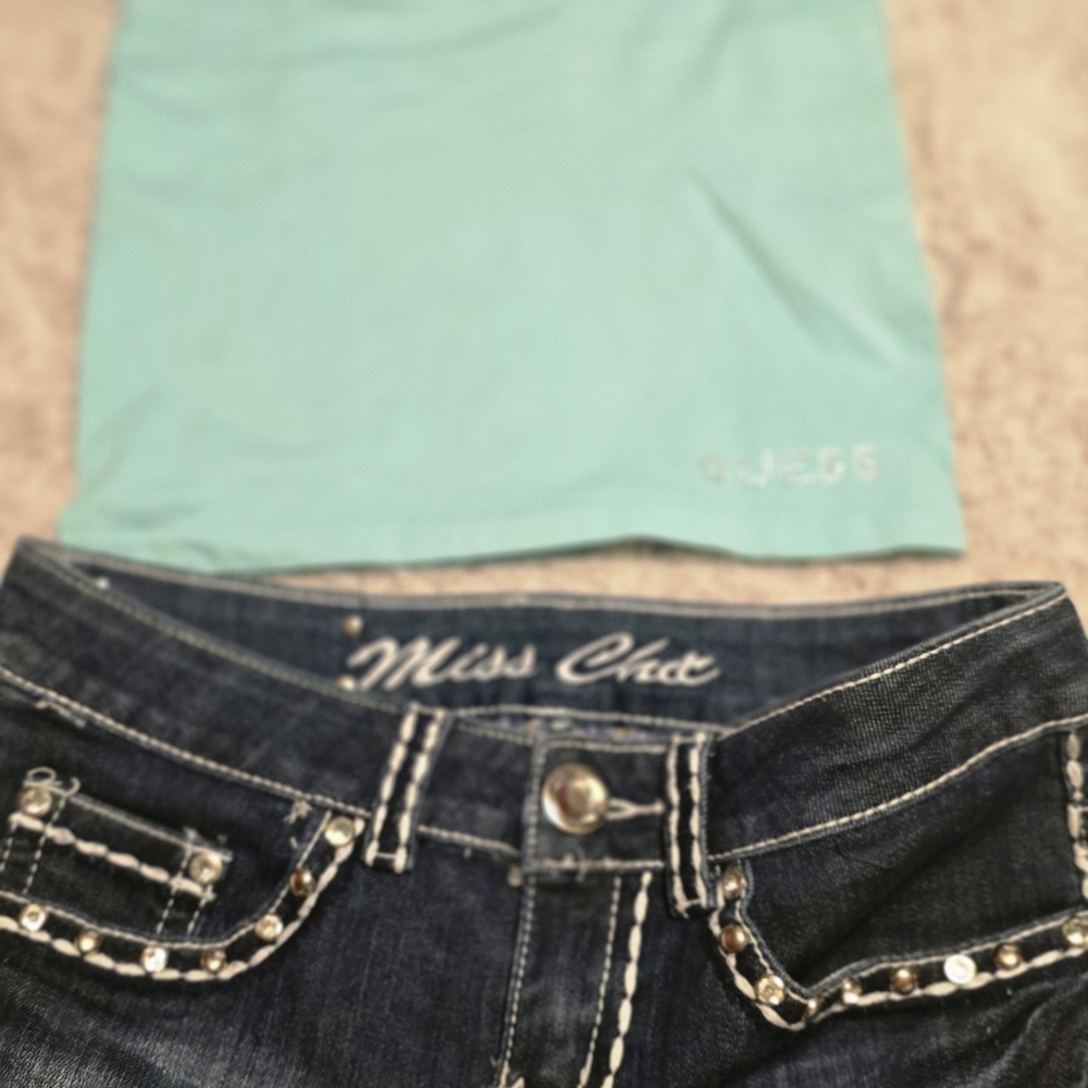 Miss Chic Jeans Dark Blue Denim Mini Skirt